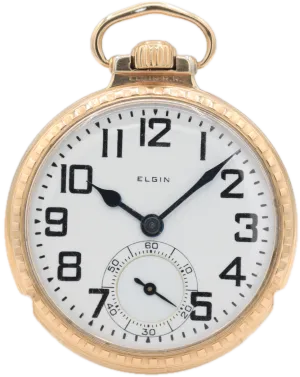 Antique 16s 1925 Elgin Fluted 21 Jewel Railroad Pocket Watch 478 12k GF USA