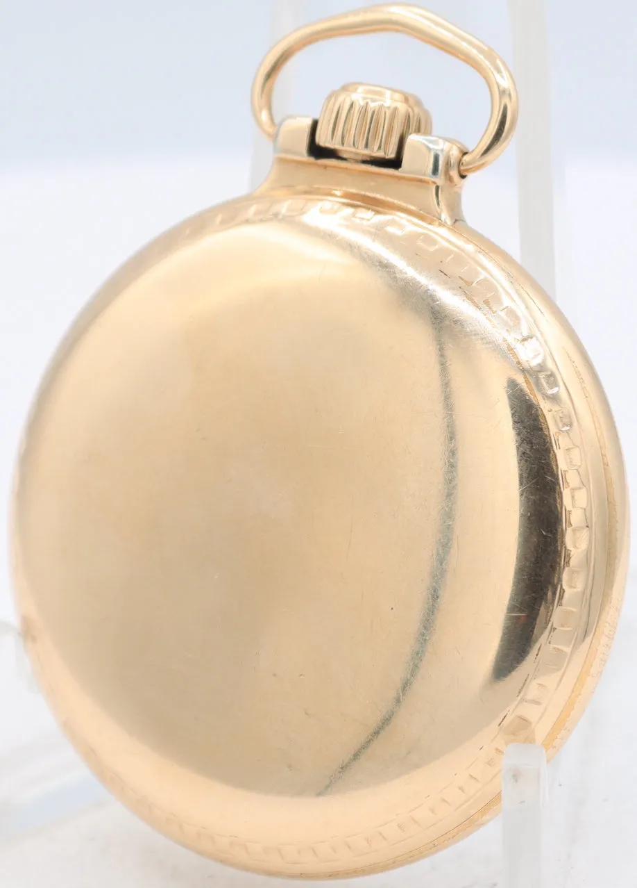 Antique 16s 1925 Elgin Fluted 21 Jewel Railroad Pocket Watch 478 12k GF USA