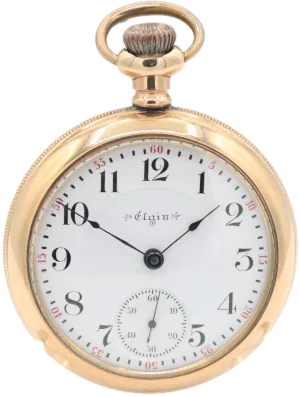 Antique 18s 1897 Elgin Fancy Engraving 21 Jewel Railroad Pocket Watch 150 USA