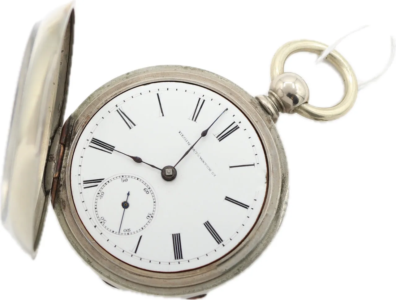 Antique 18S Elgin H.Z. Culver Key Wind Open Face Pocket Watch 62 Silveroid
