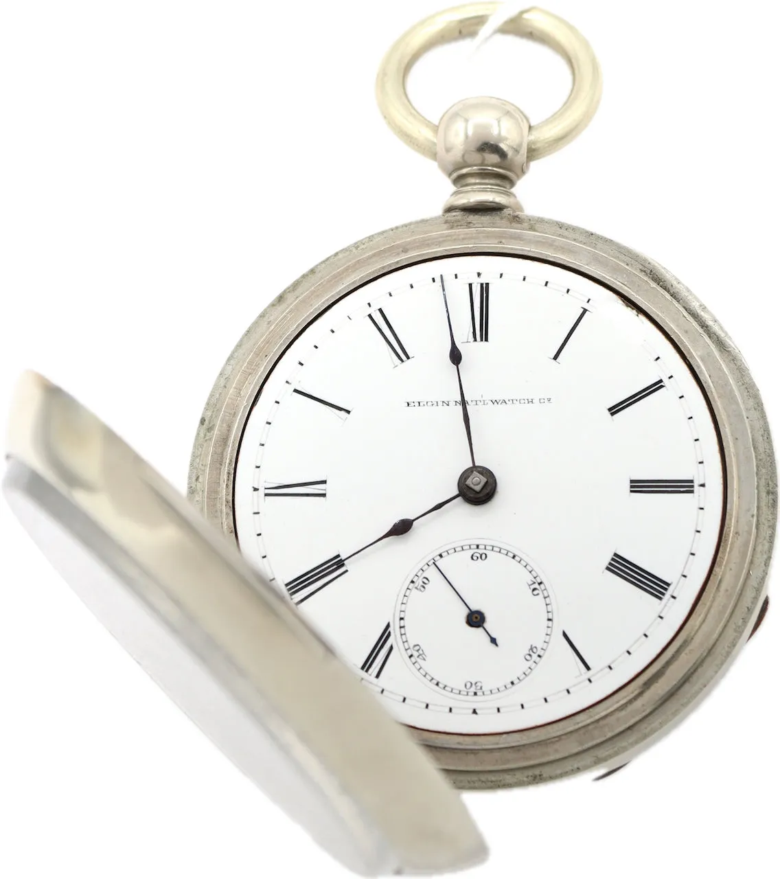 Antique 18S Elgin H.Z. Culver Key Wind Open Face Pocket Watch 62 Silveroid