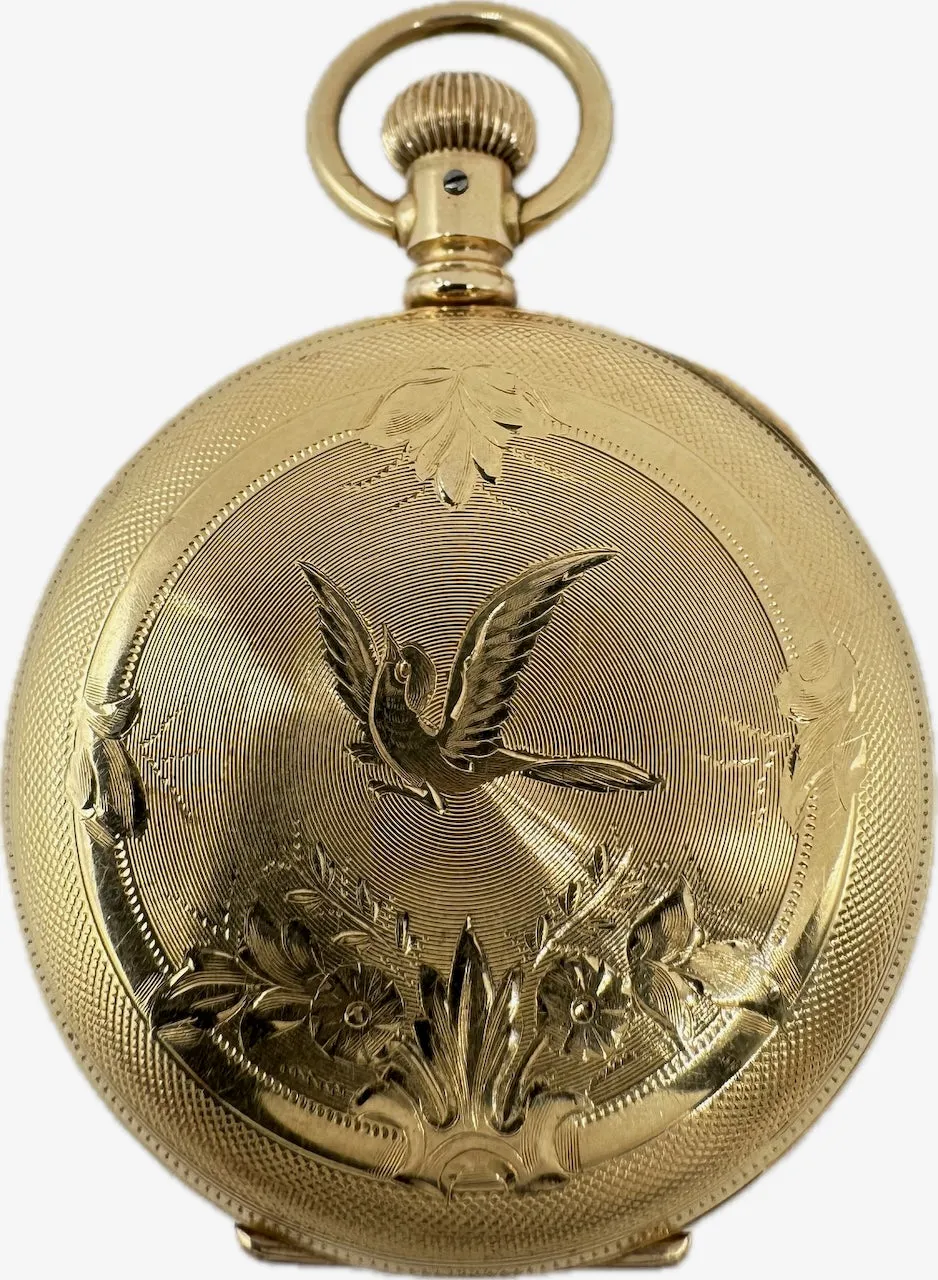 Antique 6 Size Elgin Beaded Center Mechanical Hunter Pocket Watch 95 14k GF