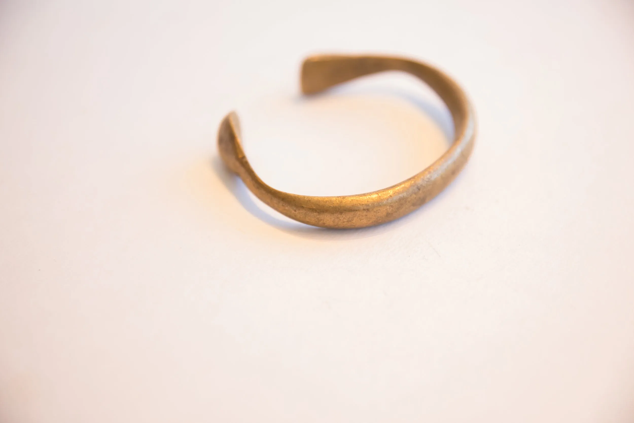 Antique African Bronze Snake Cuff Bracelet