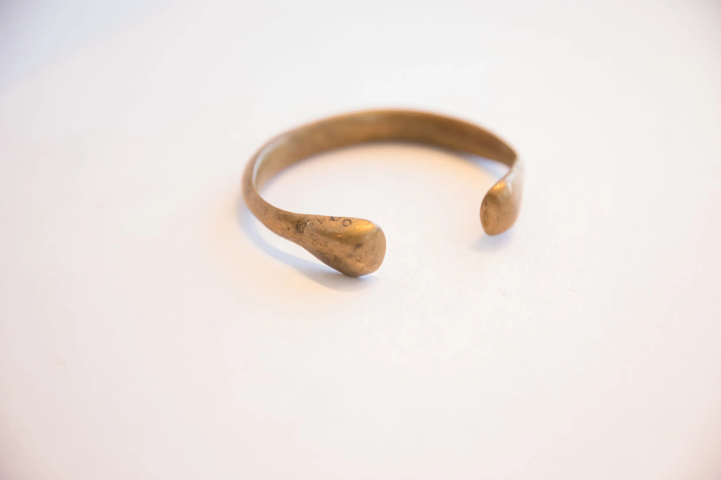Antique African Bronze Snake Cuff Bracelet