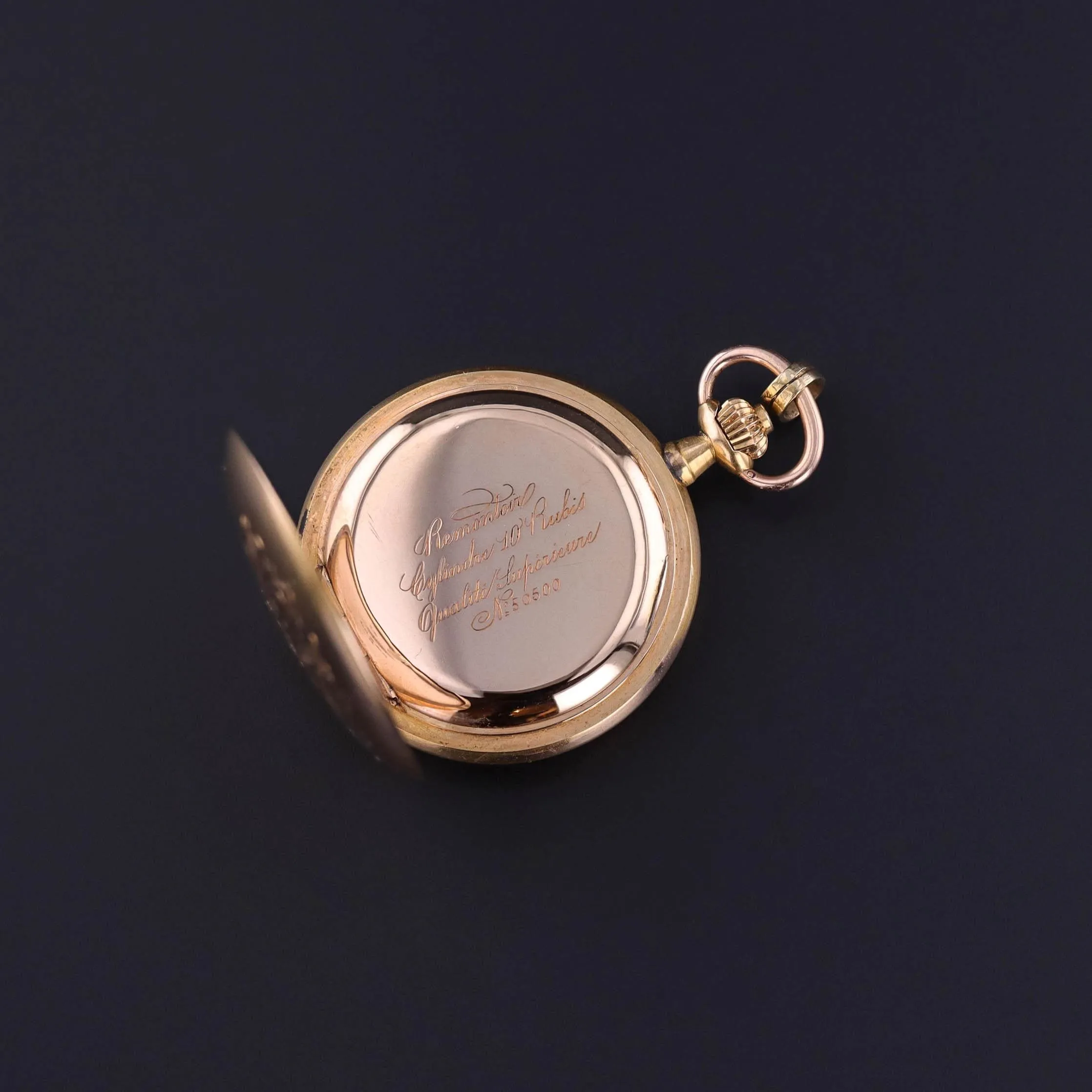 Antique Enamel Cherub Pocket Watch of 18k Gold