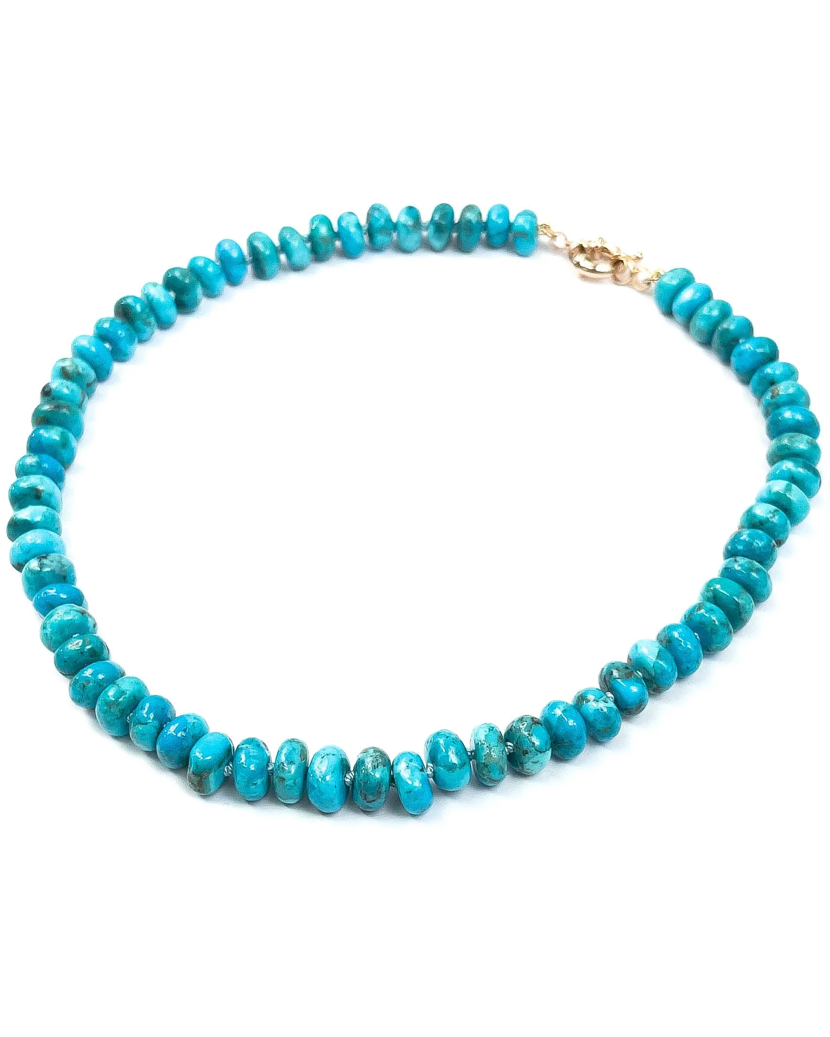 Arizona Kingman Turquoise Knotted Strand Necklace