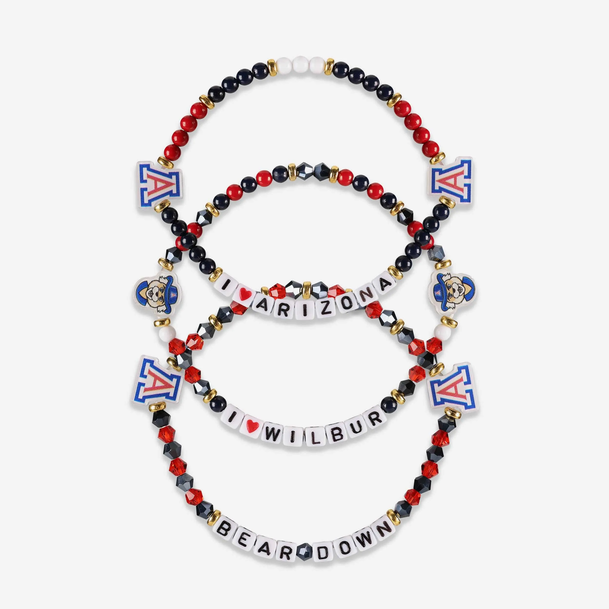 Arizona Wildcats 3 Pack Friendship Bracelet