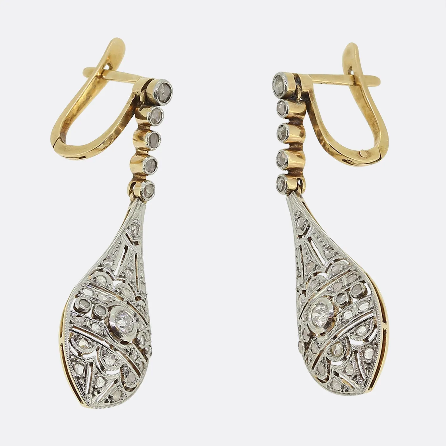 Art Deco Diamond Drop Earrings