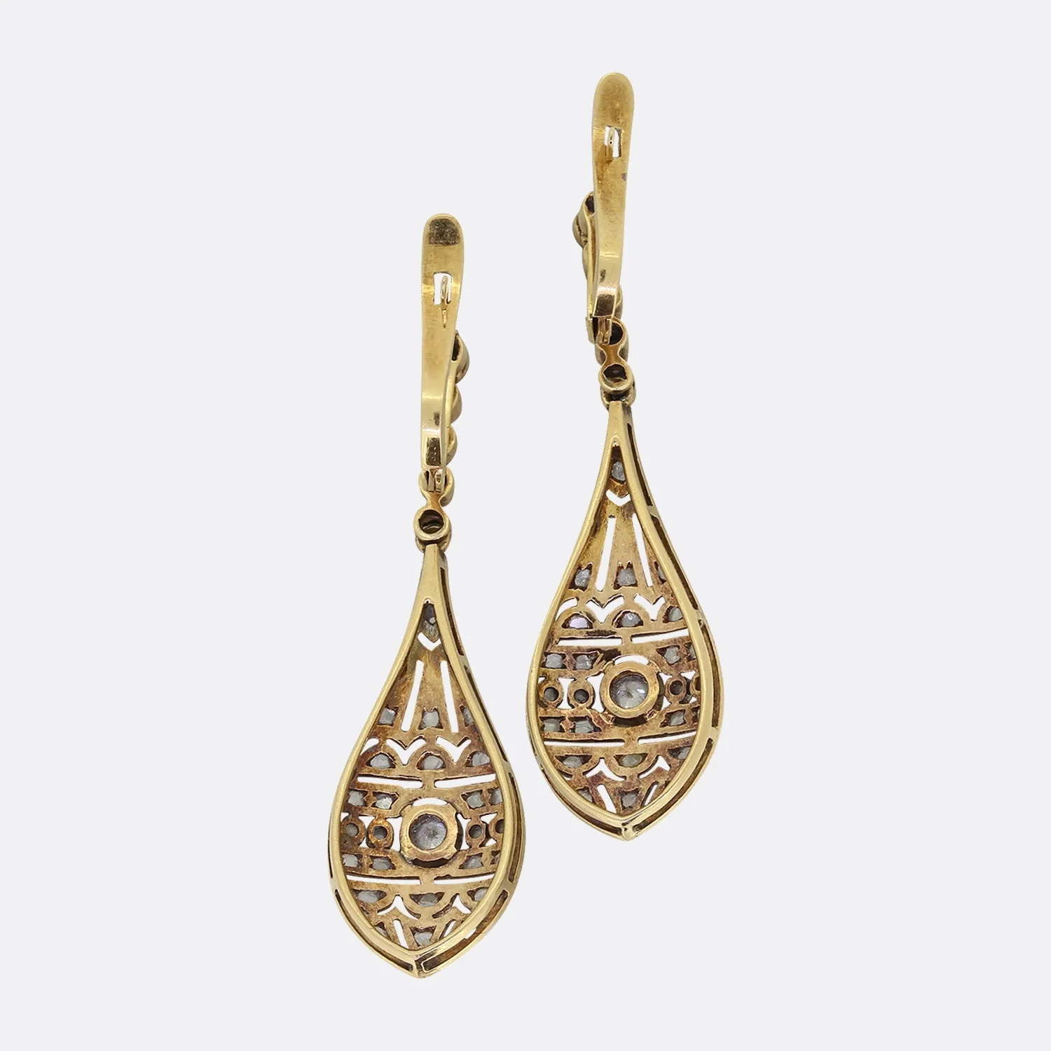 Art Deco Diamond Drop Earrings