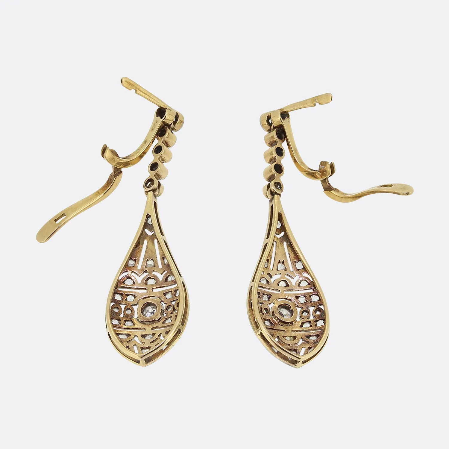 Art Deco Diamond Drop Earrings
