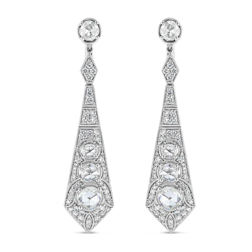 Art Deco Diamond Earrings