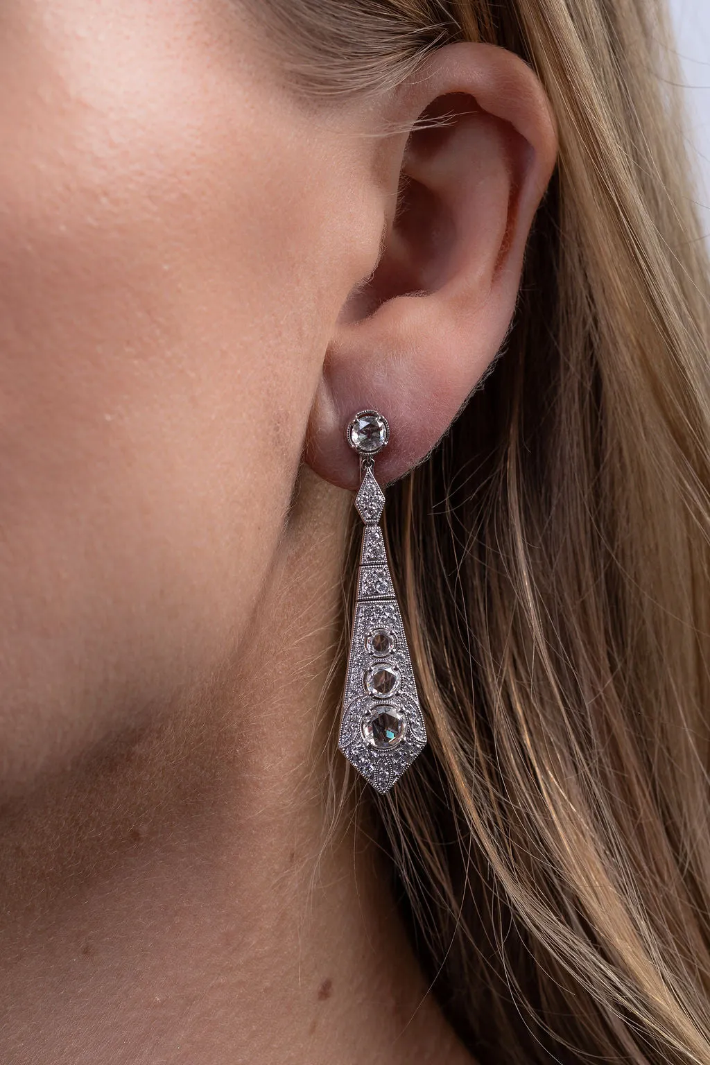 Art Deco Diamond Earrings