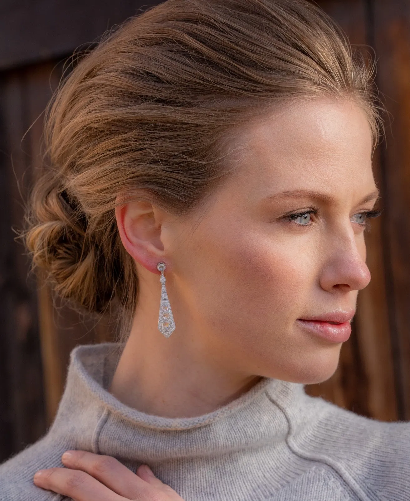 Art Deco Diamond Earrings