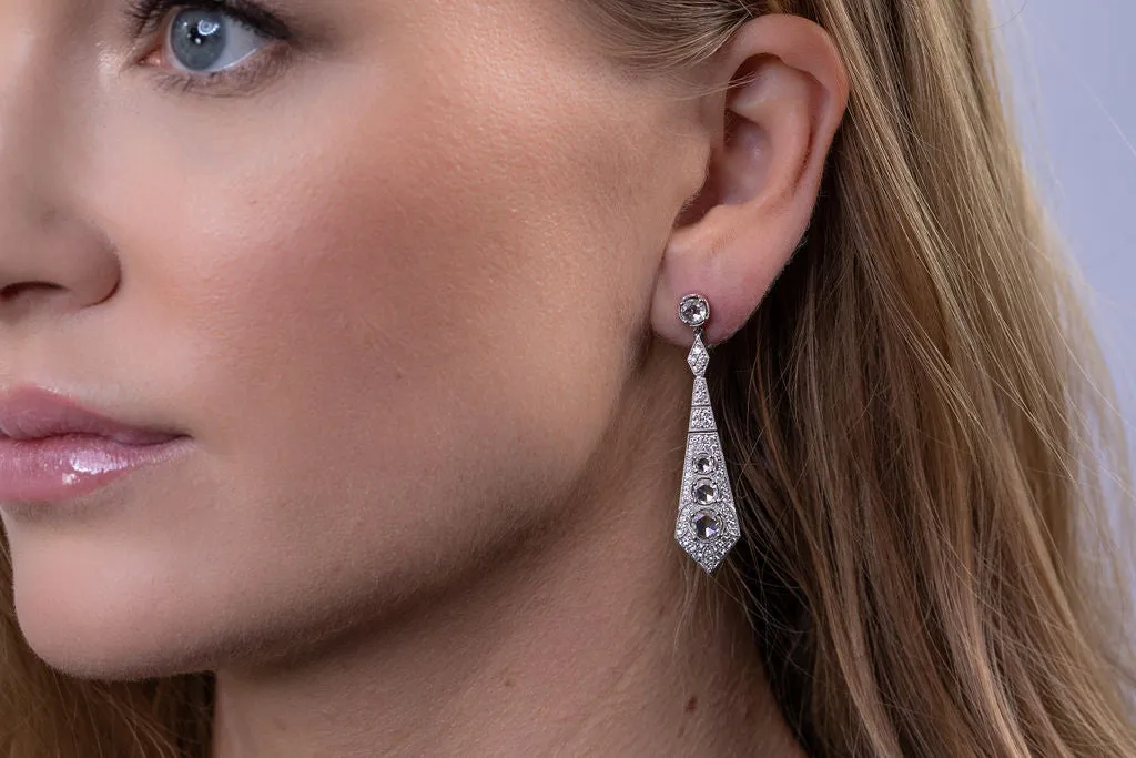 Art Deco Diamond Earrings