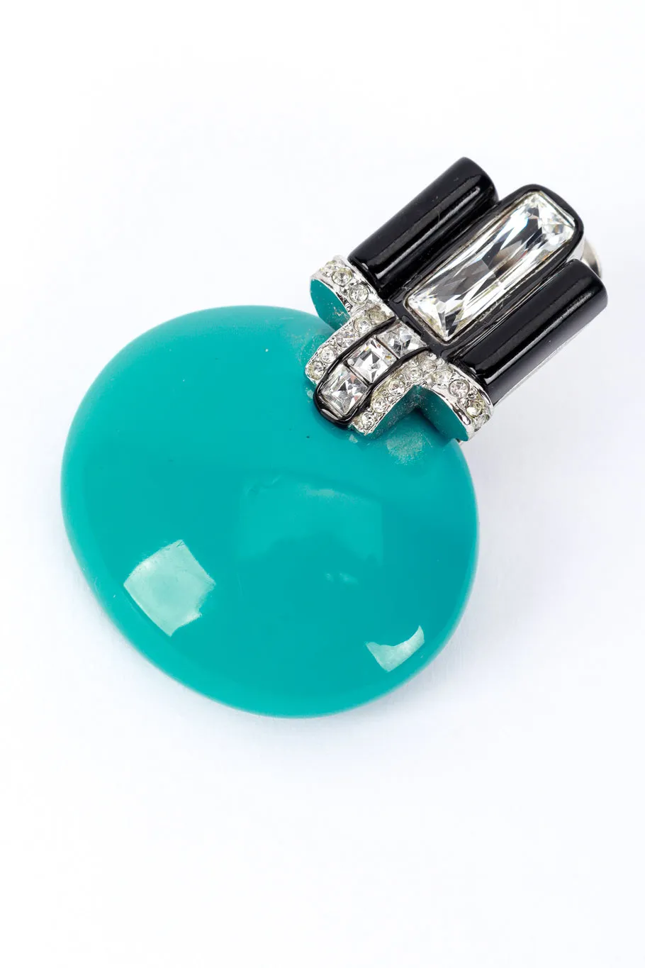 Art Deco Disc Crystal Earrings