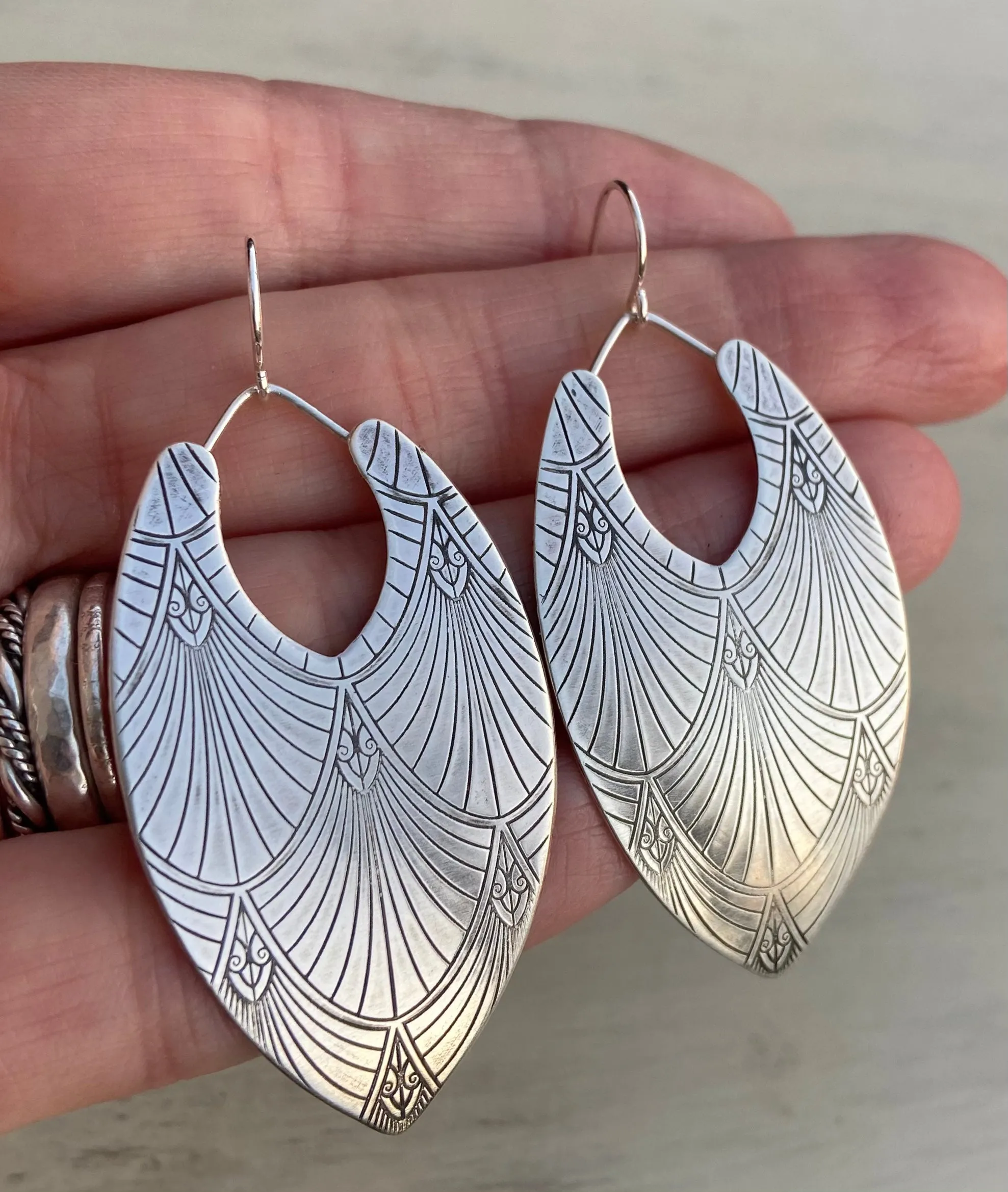 Art Deco Drop Earrings~