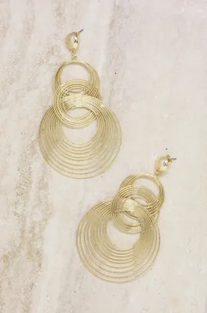 Art Deco Earrings in 18k Gold Plated