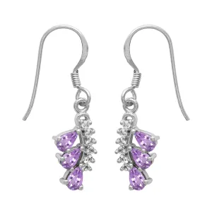 Art Deco Multi Choice Gemstone 925 Sterling Silver Cluster Earring