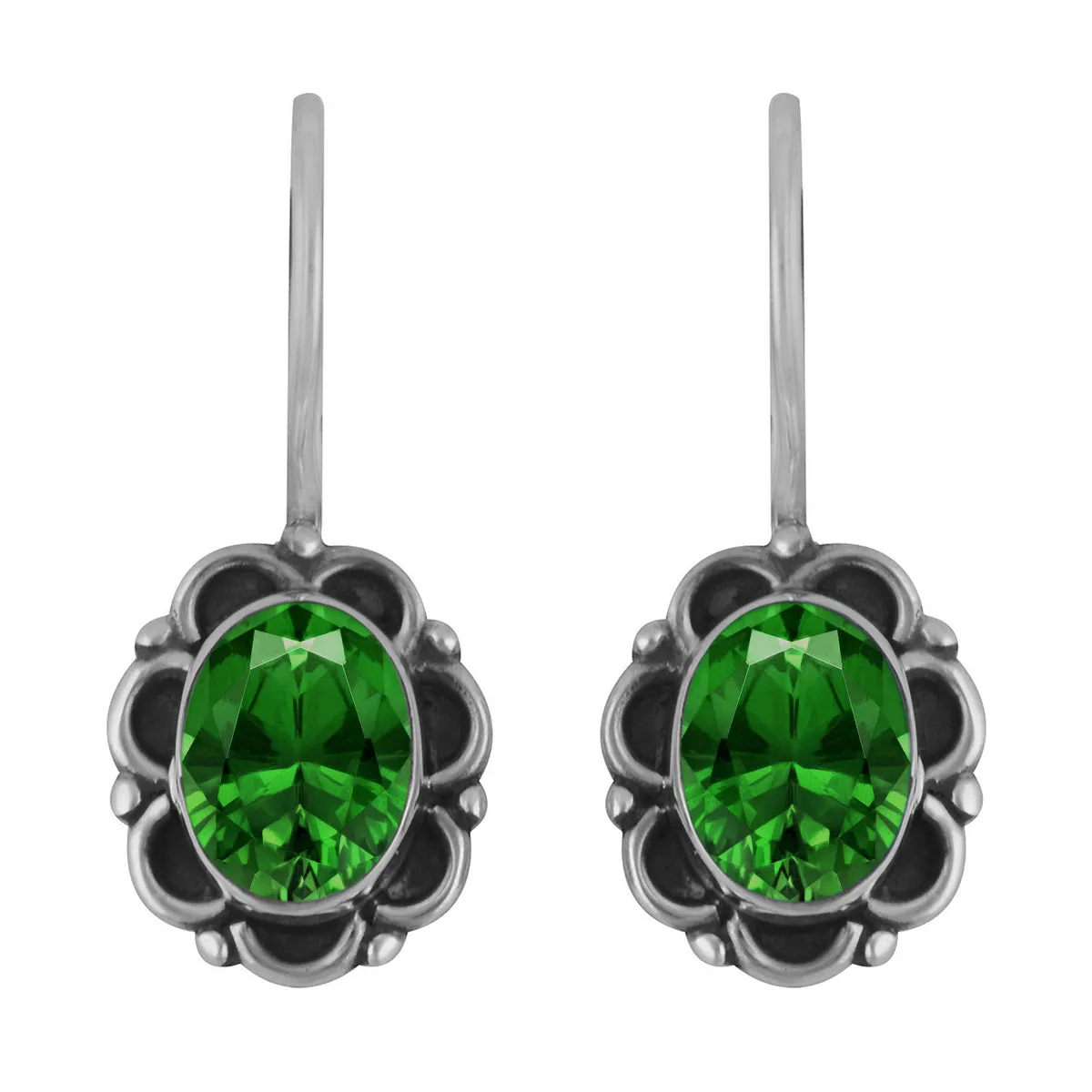Art Deco Multi Choice Gemstone 925 Sterling Silver Earring