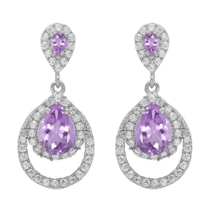 Art Deco Multi Choice Gemstone 925 Sterling Silver Earring
