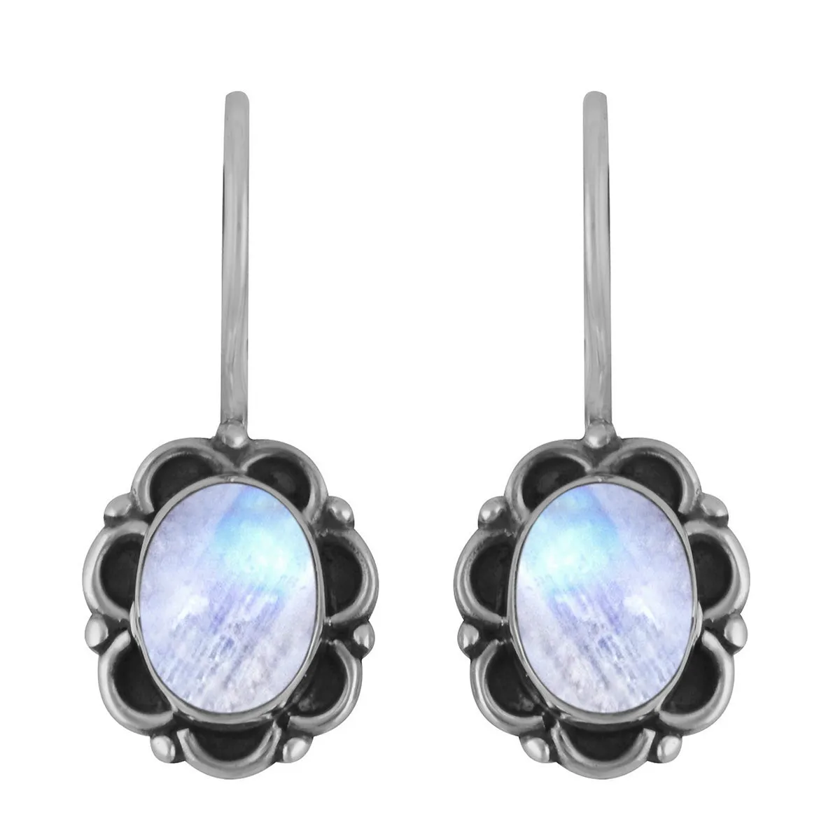 Art Deco Multi Choice Gemstone 925 Sterling Silver Earring