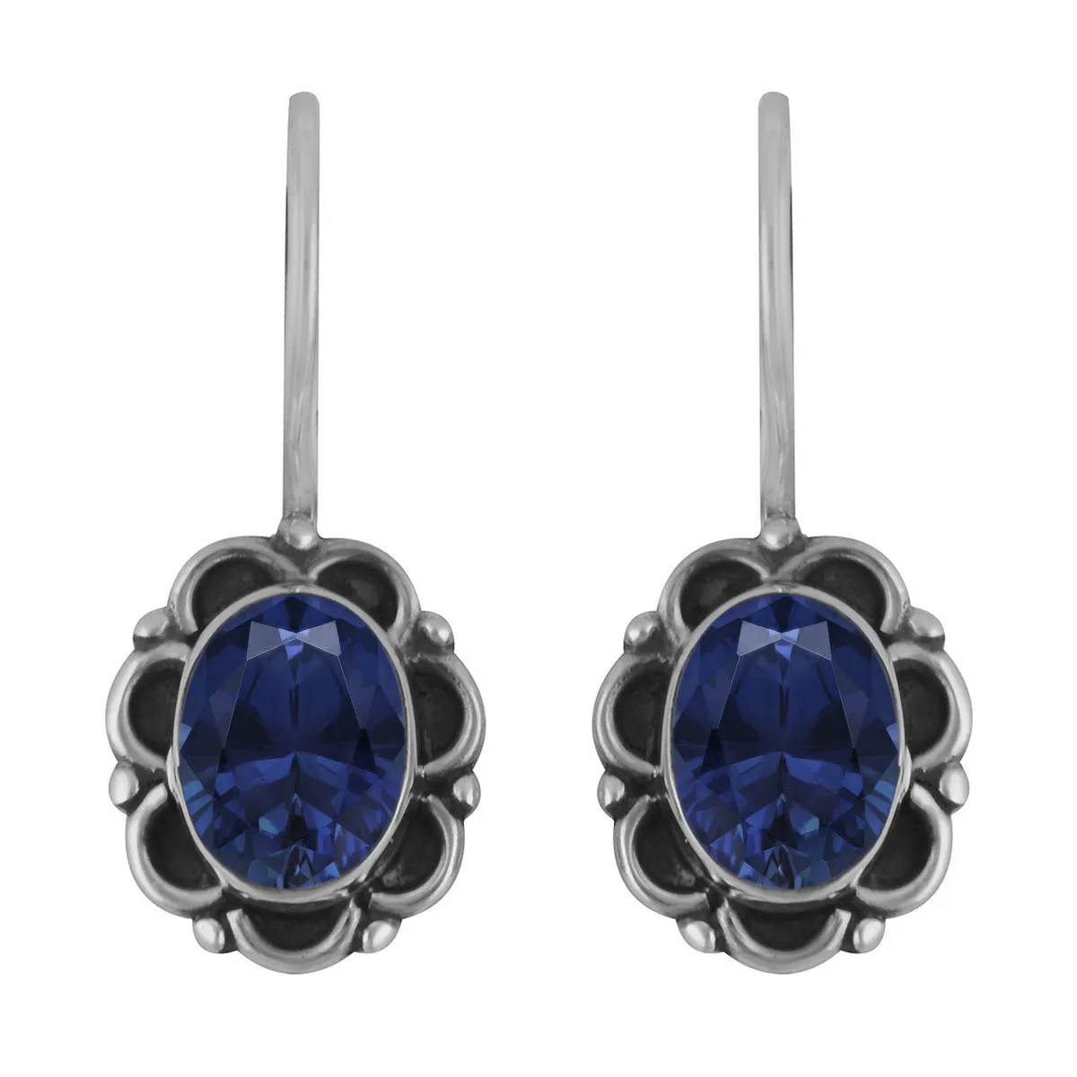 Art Deco Multi Choice Gemstone 925 Sterling Silver Earring