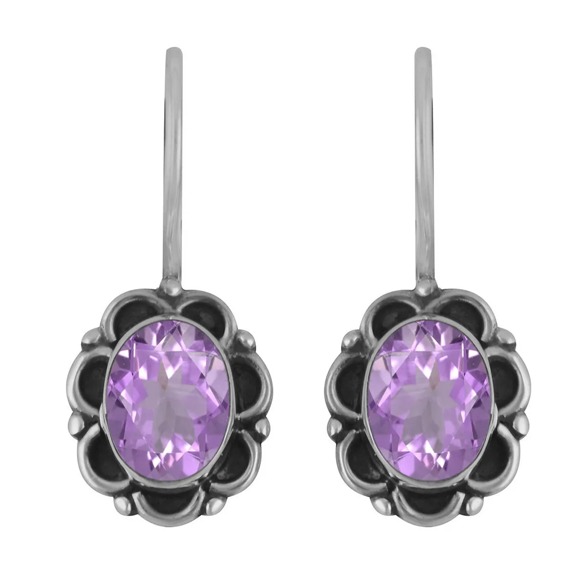 Art Deco Multi Choice Gemstone 925 Sterling Silver Earring