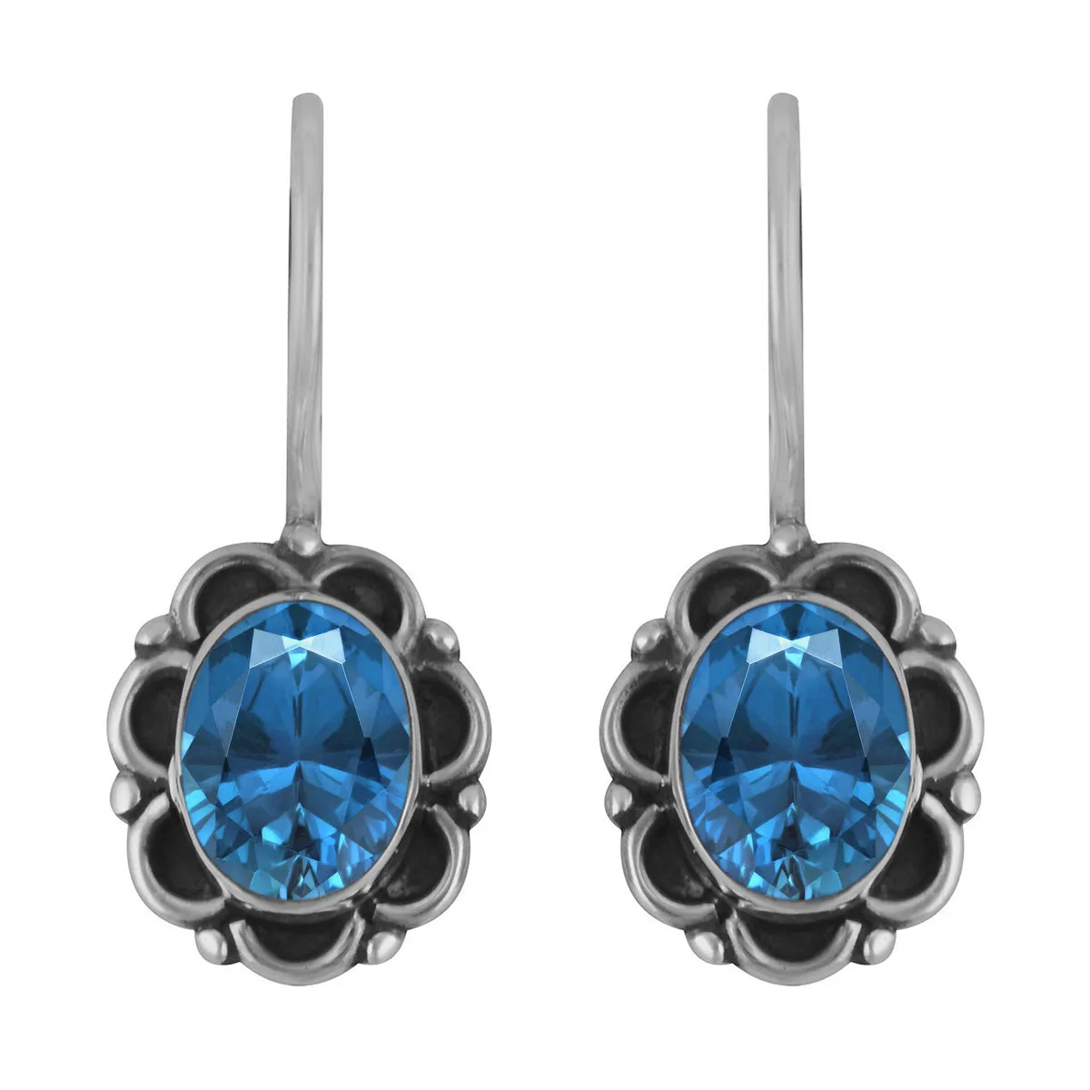 Art Deco Multi Choice Gemstone 925 Sterling Silver Earring
