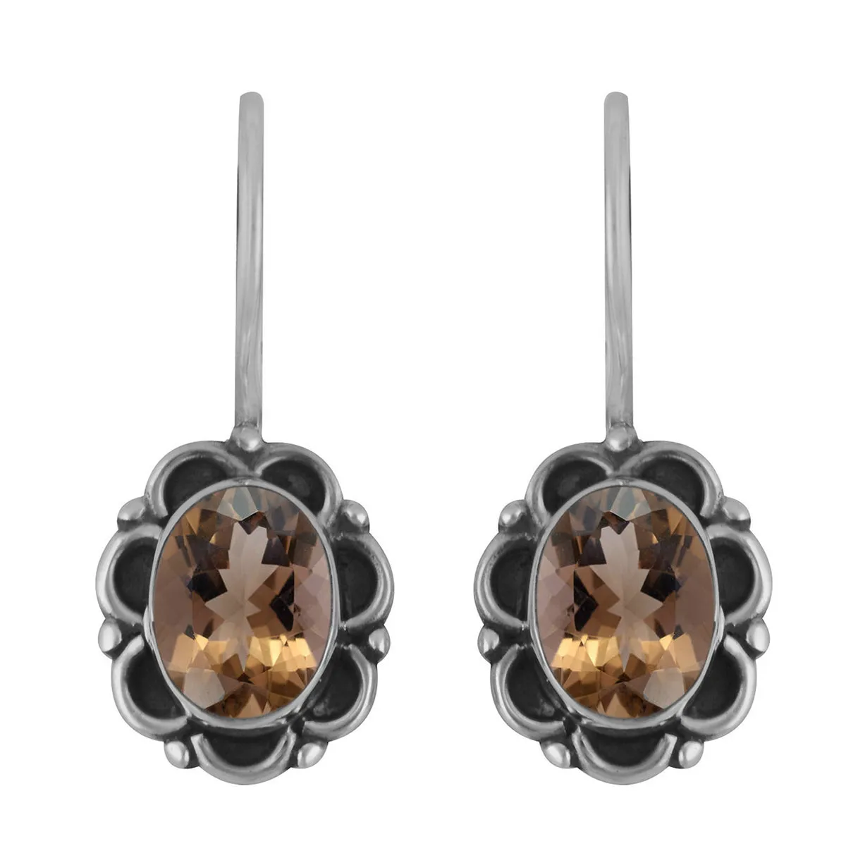 Art Deco Multi Choice Gemstone 925 Sterling Silver Earring