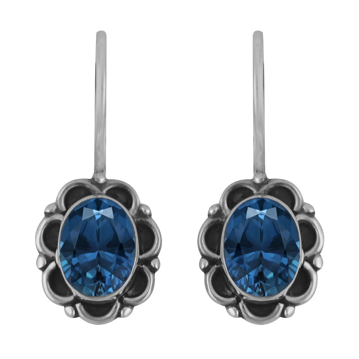Art Deco Multi Choice Gemstone 925 Sterling Silver Earring