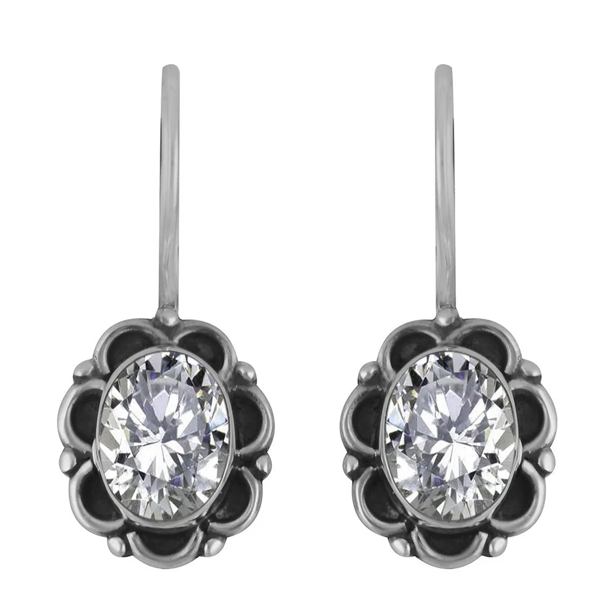 Art Deco Multi Choice Gemstone 925 Sterling Silver Earring