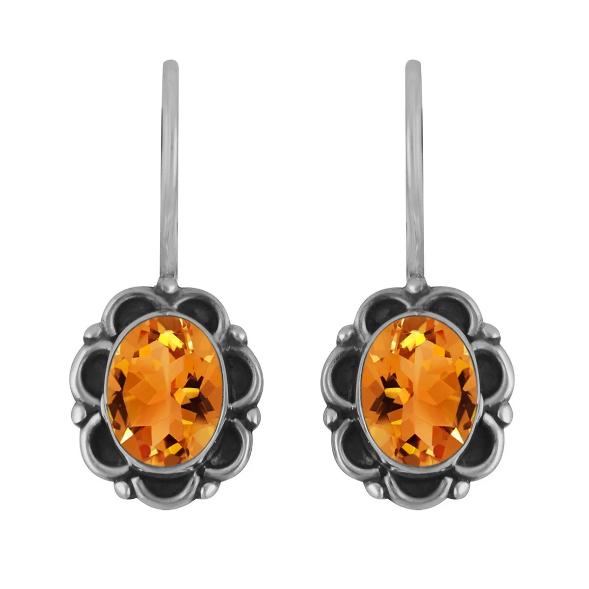 Art Deco Multi Choice Gemstone 925 Sterling Silver Earring