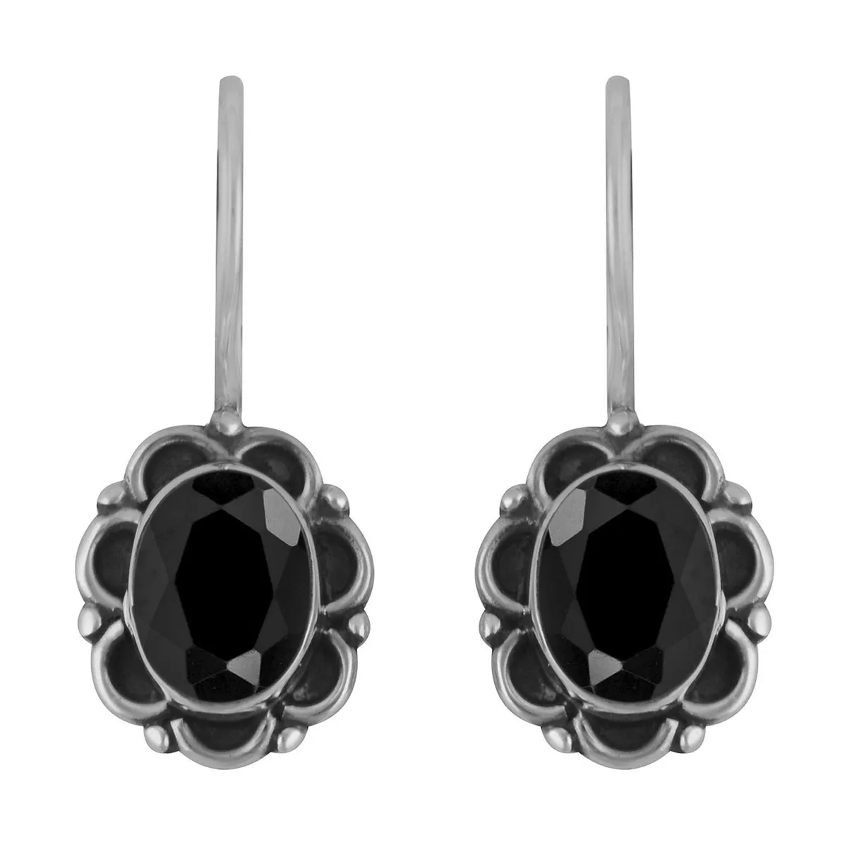 Art Deco Multi Choice Gemstone 925 Sterling Silver Earring