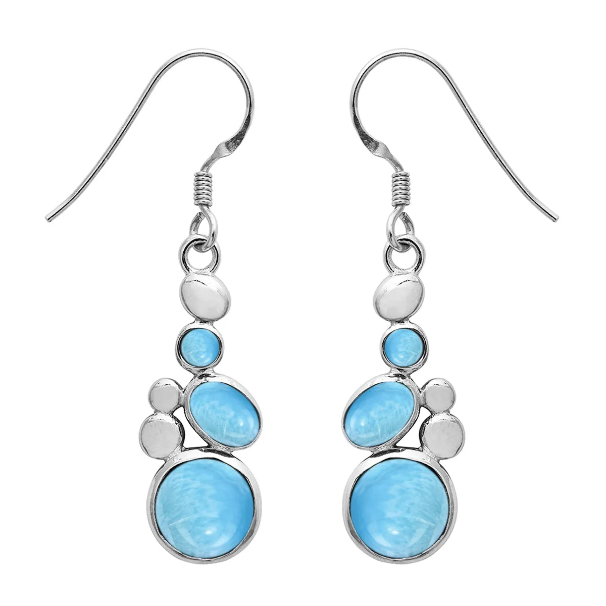 Art Deco Multi Choice Gemstone Dangle 925 Sterling Silver Earring