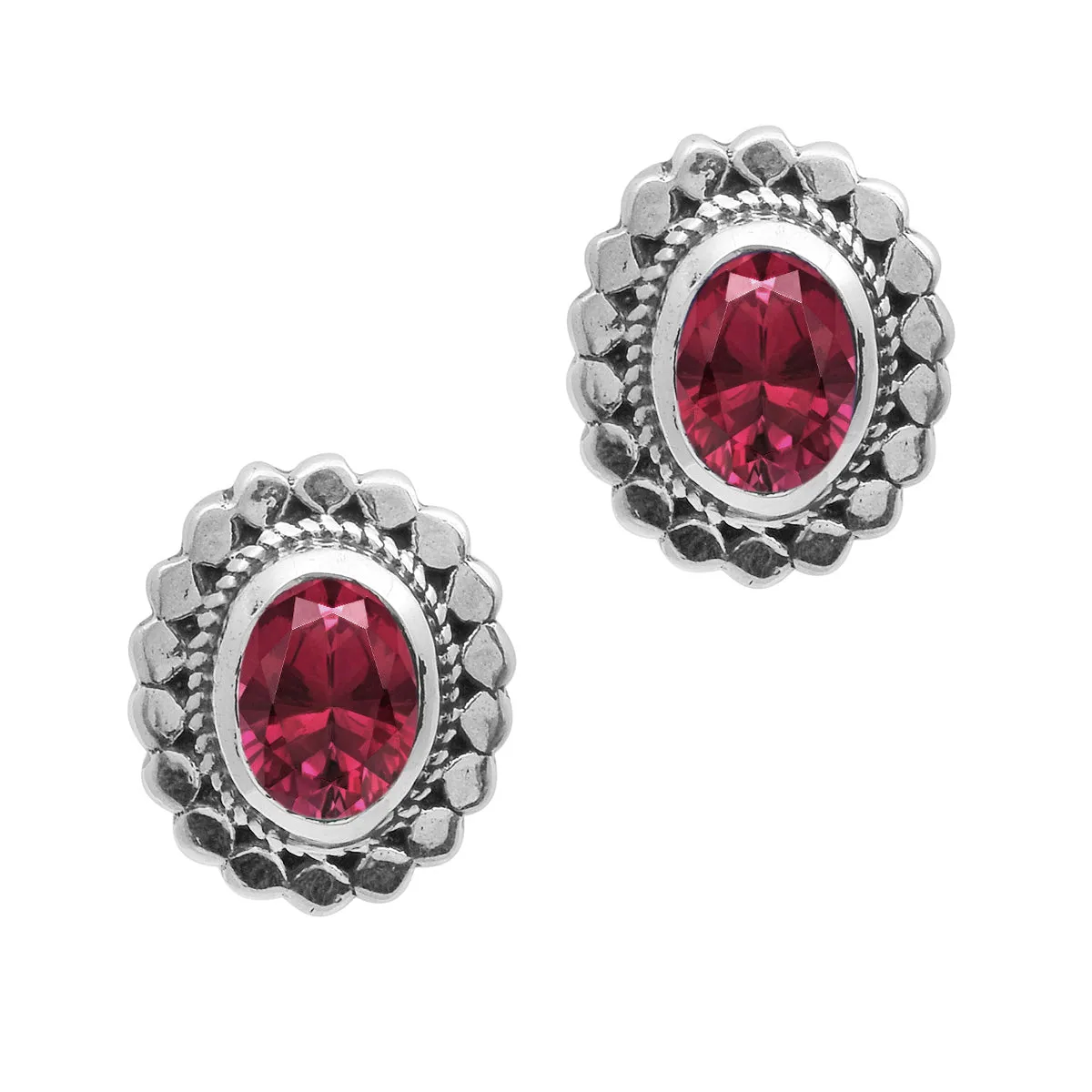 Art Deco Oval Shape Multi Choice Gemstone 925 Sterling Silver Earring