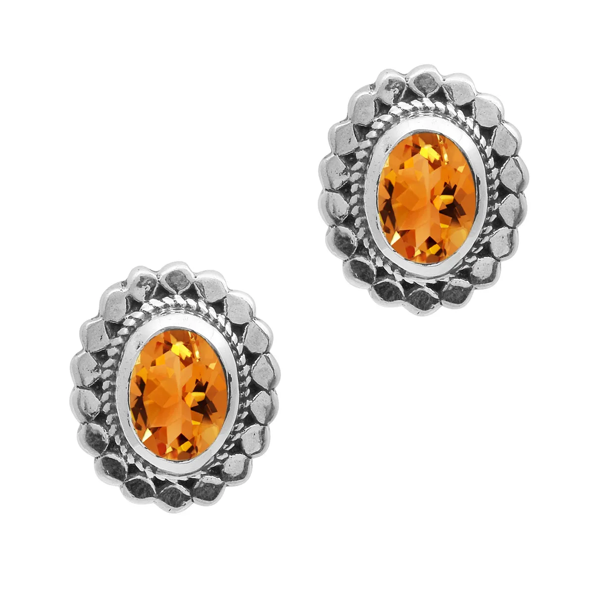 Art Deco Oval Shape Multi Choice Gemstone 925 Sterling Silver Earring