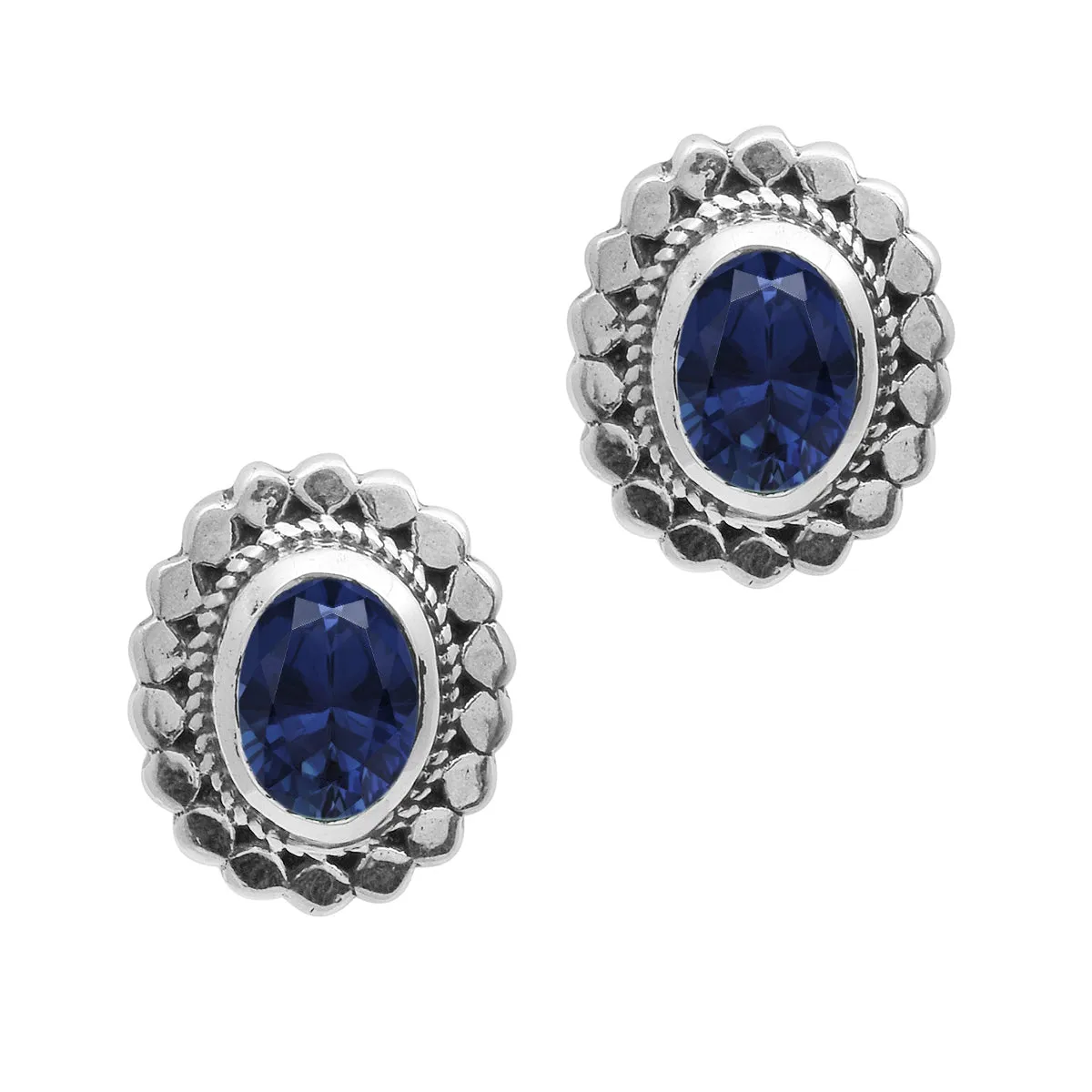Art Deco Oval Shape Multi Choice Gemstone 925 Sterling Silver Earring