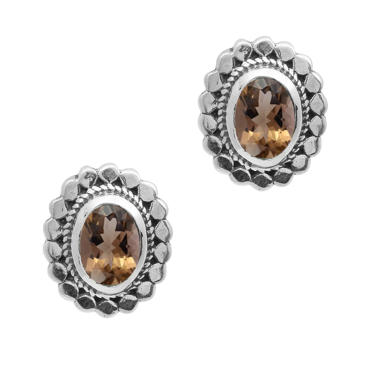 Art Deco Oval Shape Multi Choice Gemstone 925 Sterling Silver Earring
