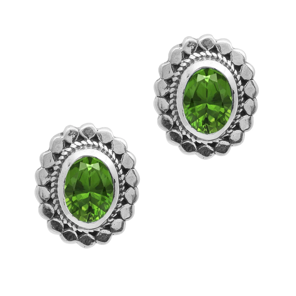 Art Deco Oval Shape Multi Choice Gemstone 925 Sterling Silver Earring