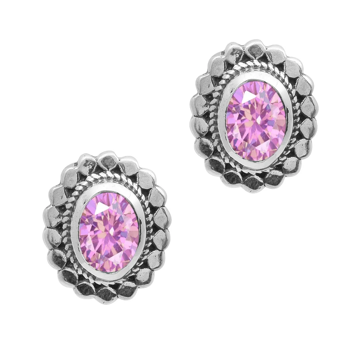 Art Deco Oval Shape Multi Choice Gemstone 925 Sterling Silver Earring