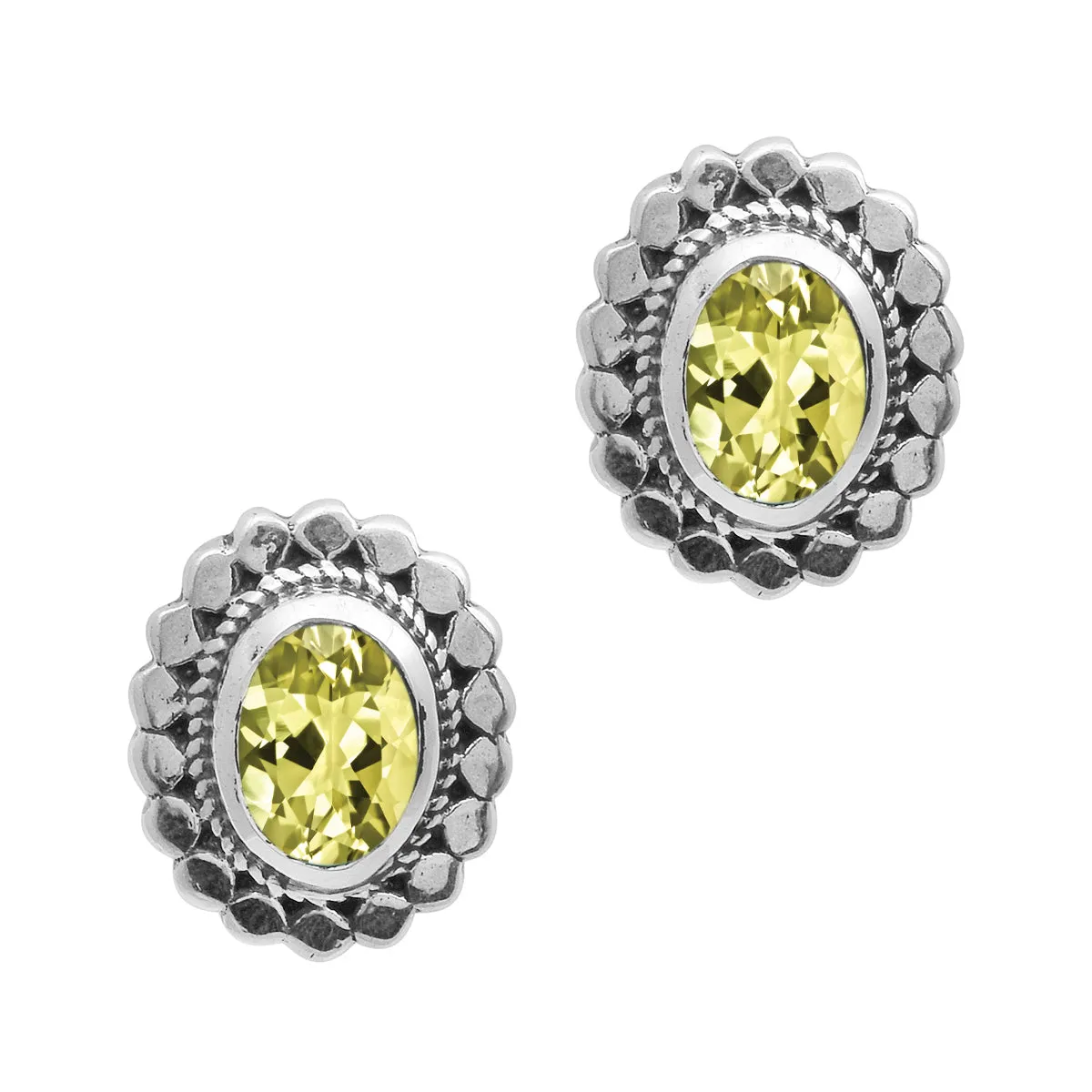 Art Deco Oval Shape Multi Choice Gemstone 925 Sterling Silver Earring