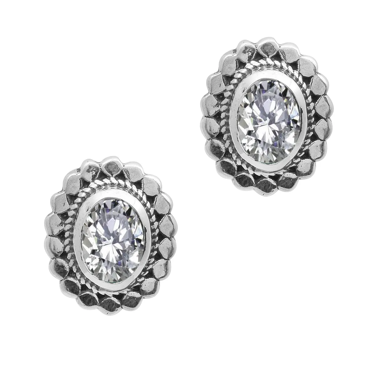 Art Deco Oval Shape Multi Choice Gemstone 925 Sterling Silver Earring