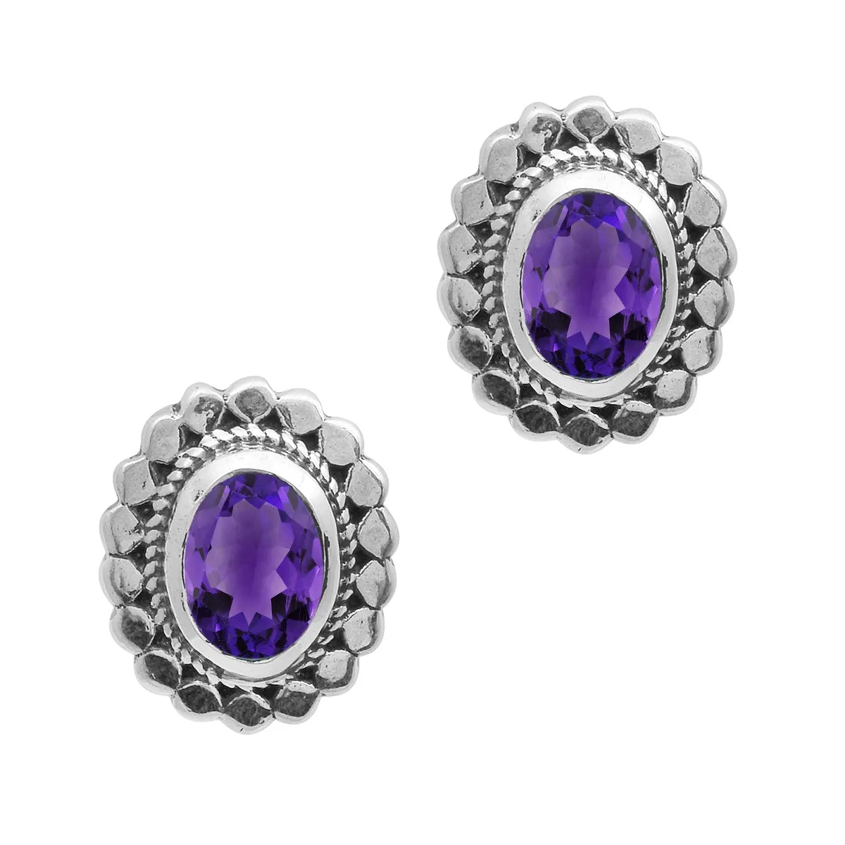 Art Deco Oval Shape Multi Choice Gemstone 925 Sterling Silver Earring