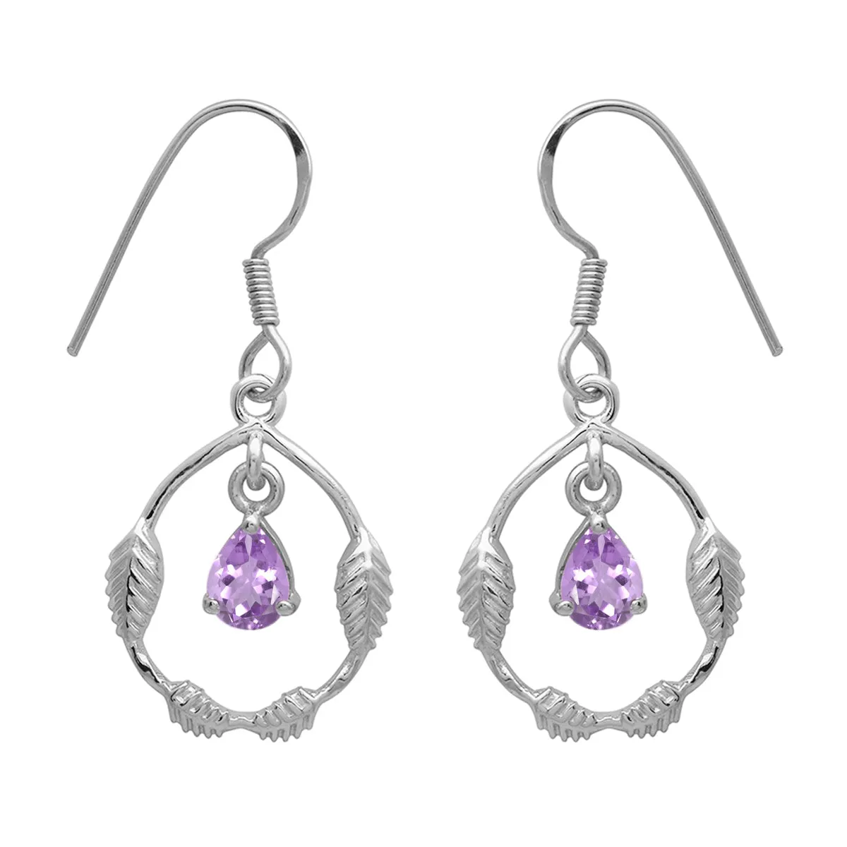 Art Deco Pear Multi Choice Gemstone 925 Sterling Silver Earring