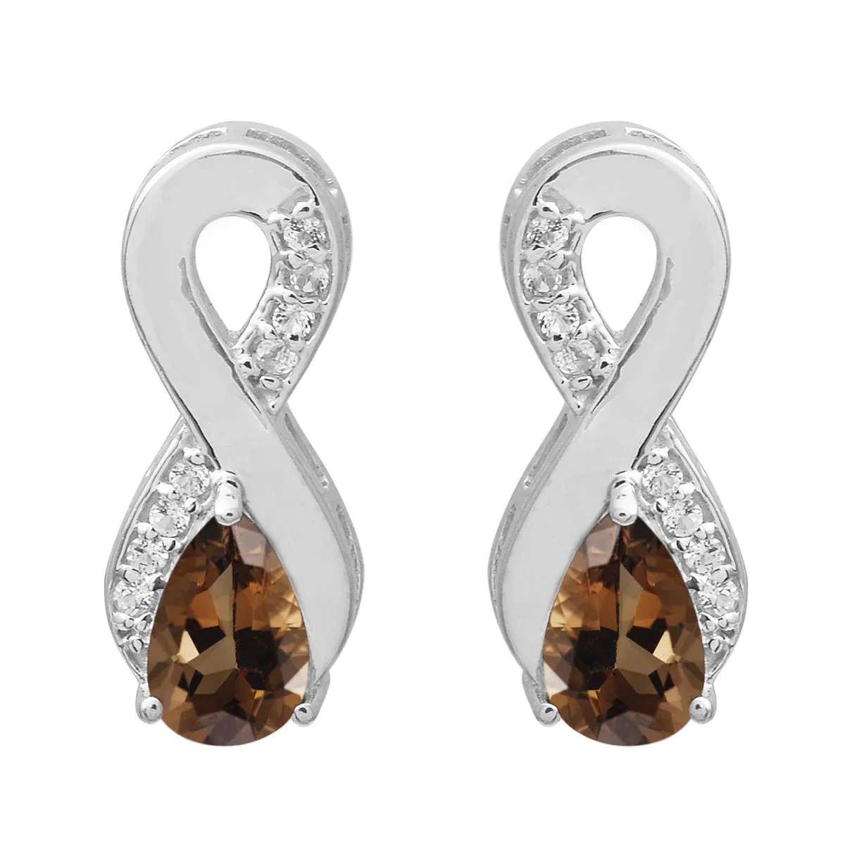 Art Deco Pear Multi Choice Gemstone 925 Sterling Silver Earring