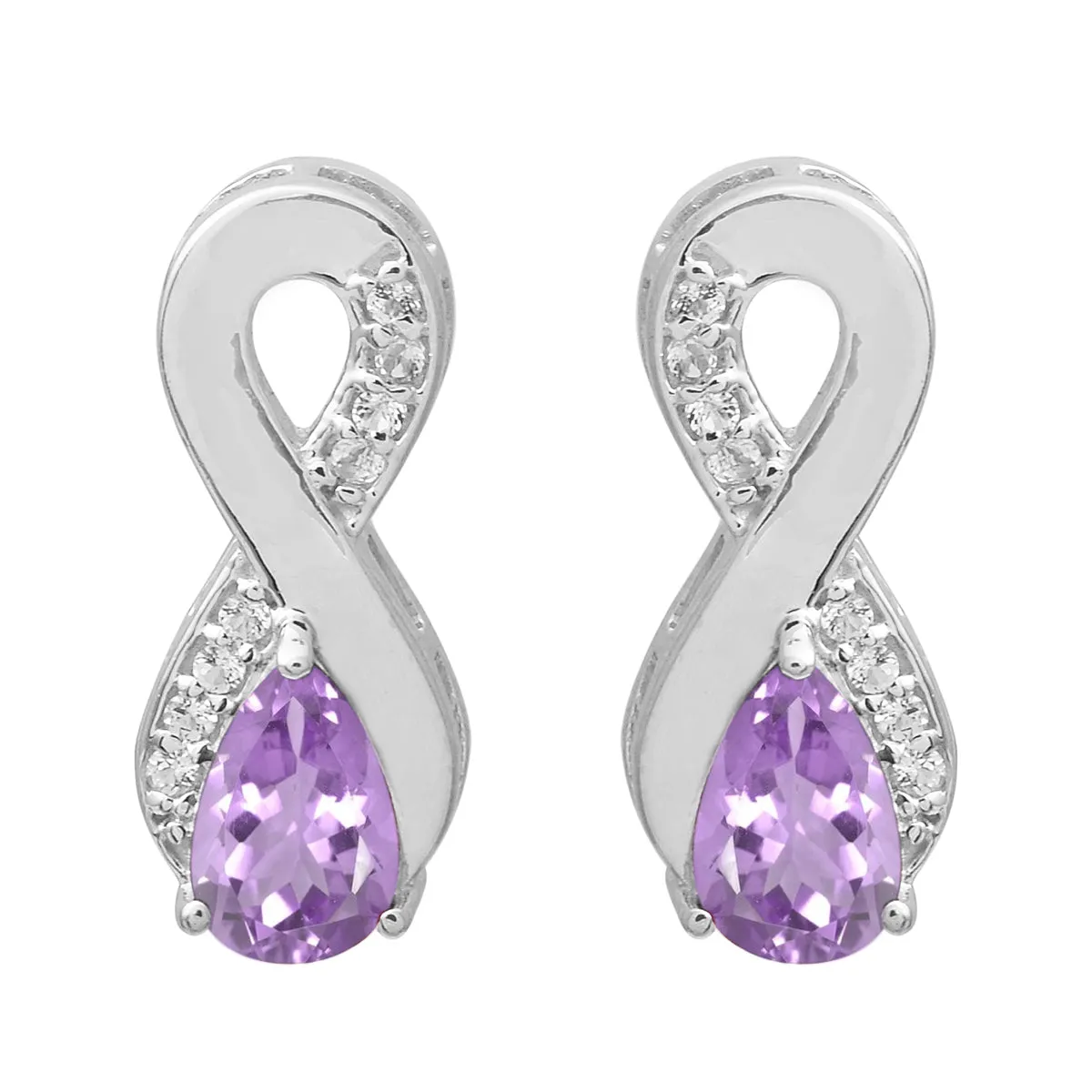 Art Deco Pear Multi Choice Gemstone 925 Sterling Silver Earring