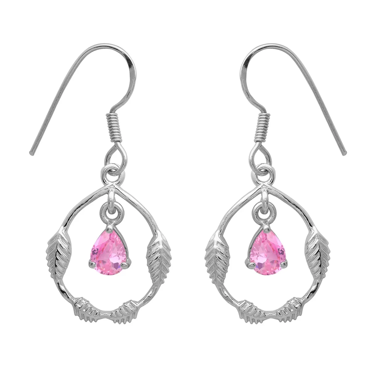 Art Deco Pear Multi Choice Gemstone 925 Sterling Silver Earring