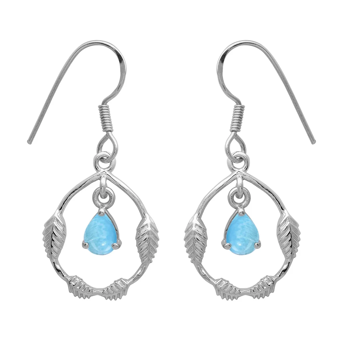 Art Deco Pear Multi Choice Gemstone 925 Sterling Silver Earring