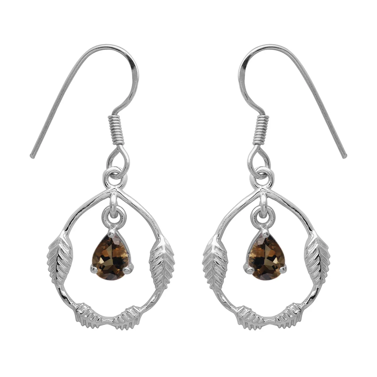 Art Deco Pear Multi Choice Gemstone 925 Sterling Silver Earring