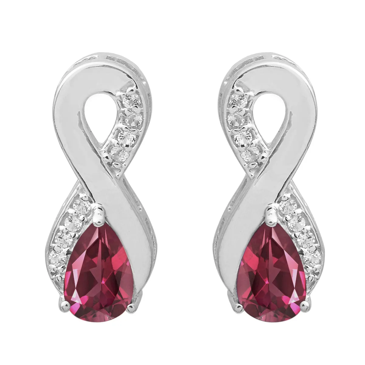 Art Deco Pear Multi Choice Gemstone 925 Sterling Silver Earring